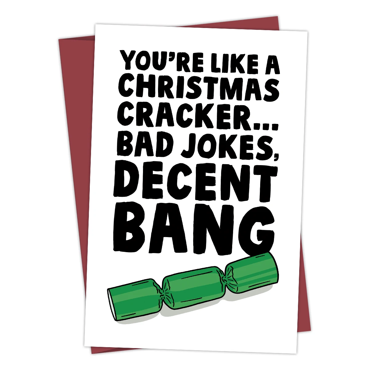 Cheeky Joke Christmas Card,You are like a Christmas Cracker,Decent Bang,Funny Christmas Greeting Card for Boyfriend,Girlfriend