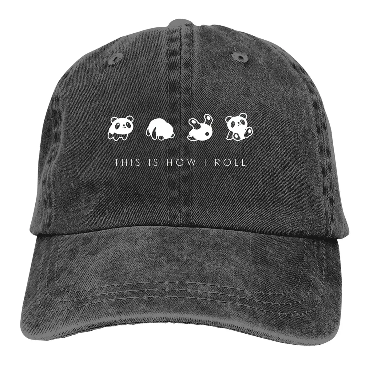 THIS IS HOW I ROLL Baseball Caps Peaked Cap Panda Animals Sun Shade Hats for Men Women