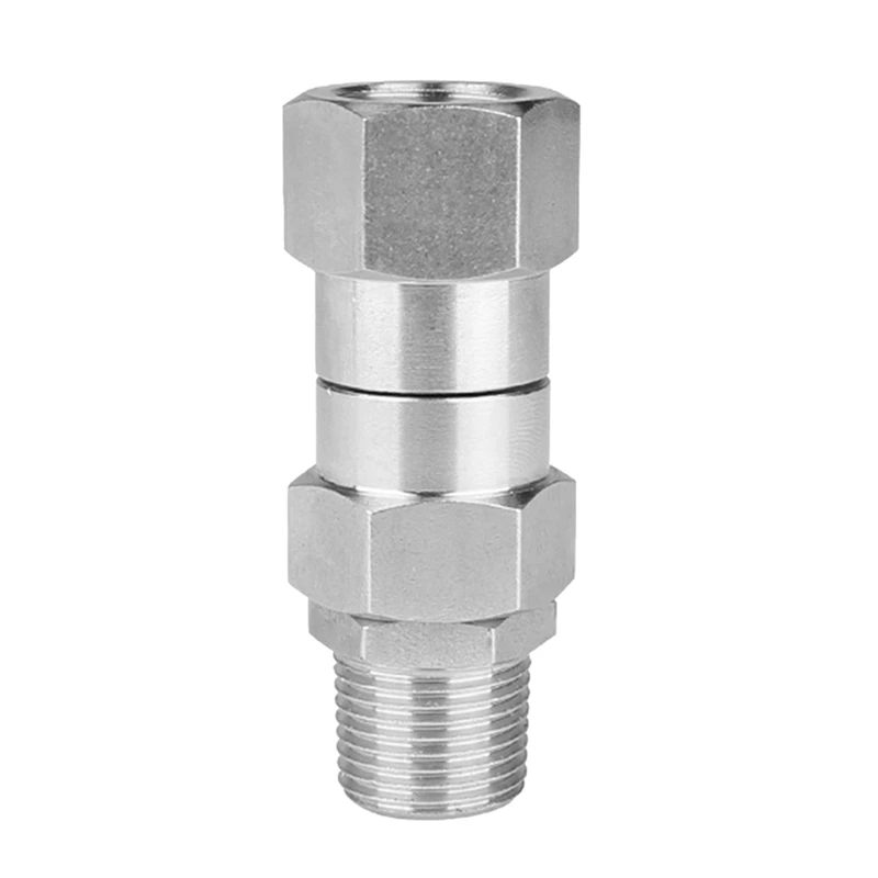 6X High Pressure Washer Swivel Joint 3/8 Inch Pressure Washer Hose Fittings 360 Degree Rotation Connector Car Washing