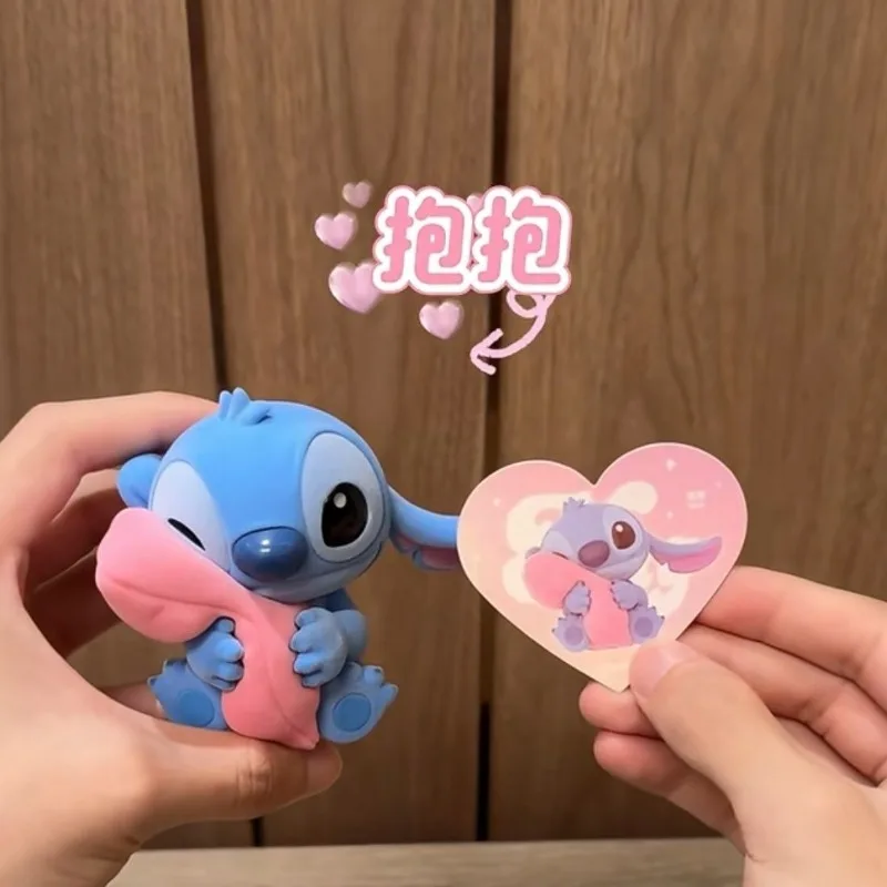 

Kawaii Stitch Blind Box Anime Student Trend Desktop Ornament Warm Pink Series Children Toy Garage Kit A Birthday Present New