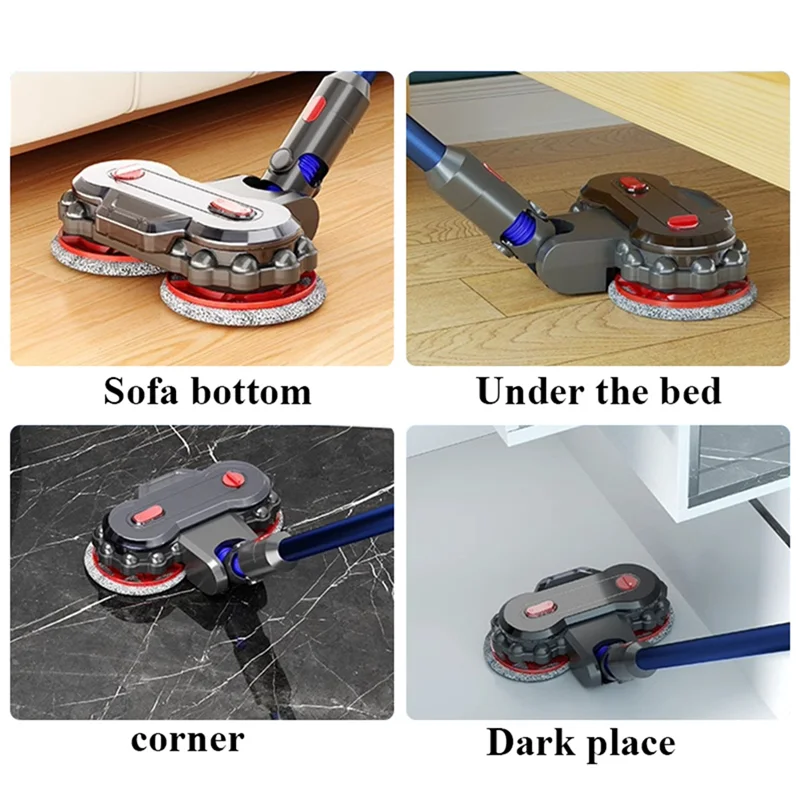 

НОВИНКА-для Dyson V7 V8 V10 V11 V12 V15, двойные вращающиеся двигатели с 6 моющимися подушечками для швабры