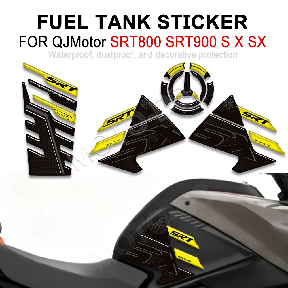 Motorcycle Accessories Fuel Tank Pad Protector Covers Waterproof 3D Resin Stickers Kit For QJ Motor SRT 800 900 S X SX 2023-2025