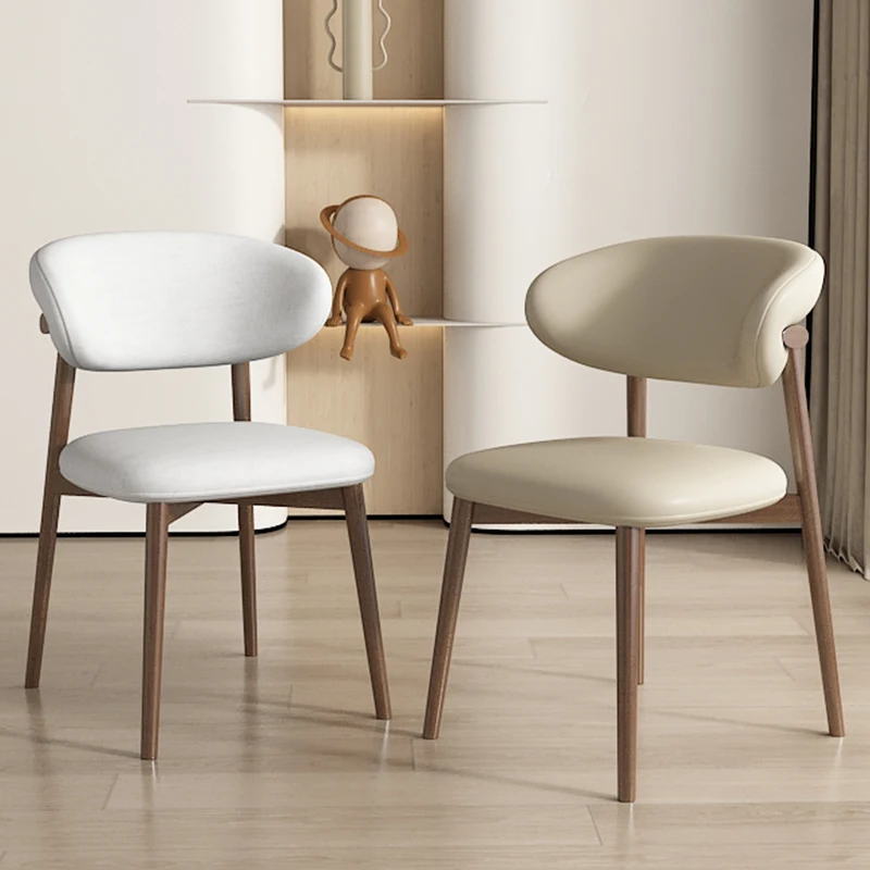 Nordic Modern Dining Chairs Minimalist Solid Wood Luxury Italian Dining Chairs Armchair Designer Sillon Individual Furniture