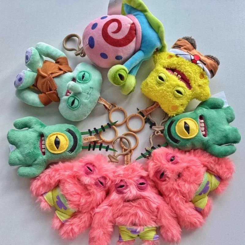 Originele Fuggler Grappig Lelijk Monster Spongebob Squarepants Serie Knuffel Collectible Sleutelhanger Hangende Tas Charme Ornament Geschenken