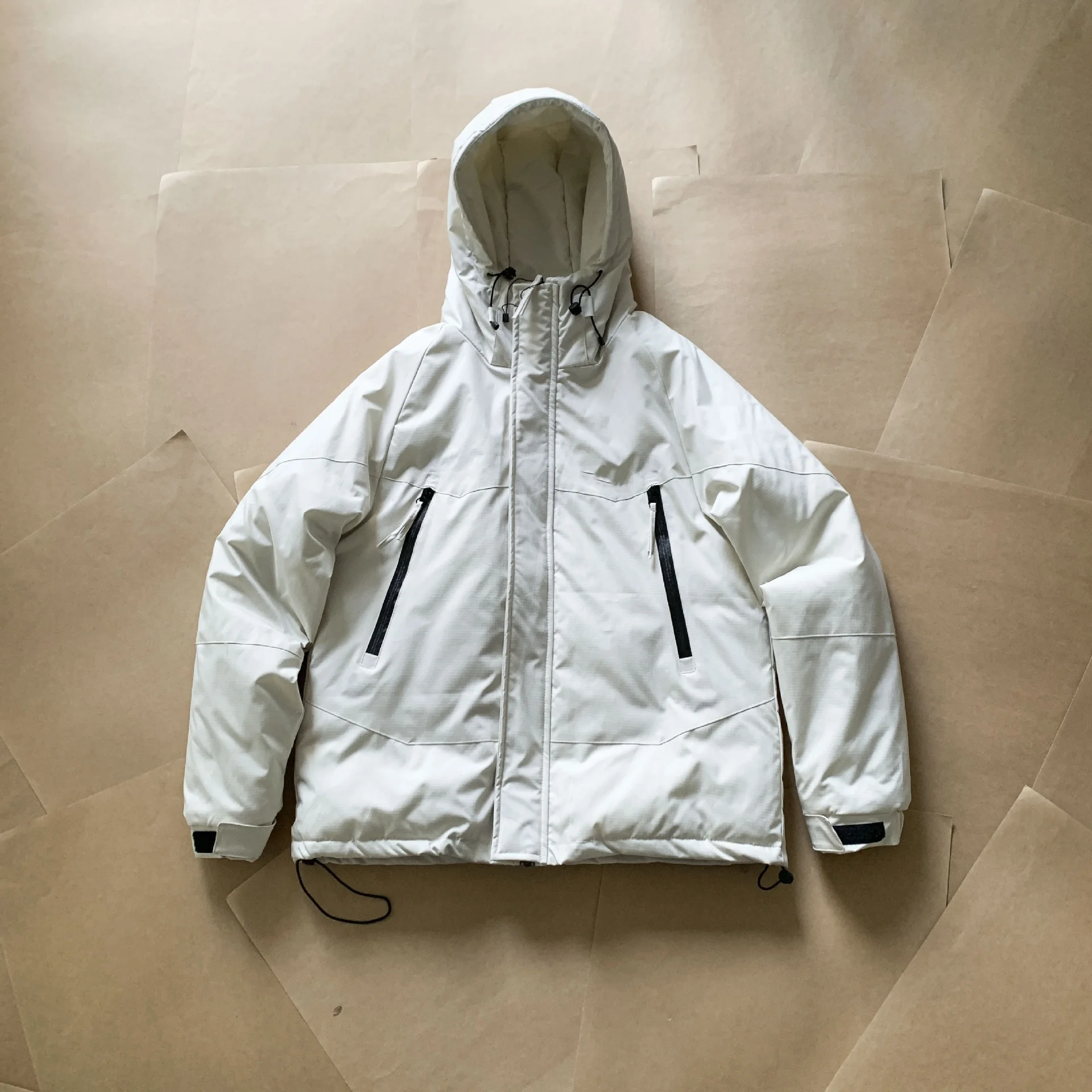 ملابس عمل عالية الجودة مقاومة للماء والرياح، سترات عصرية مبطنة بالقطن، مبطنة بالقطن وظيفية ودافئة #4