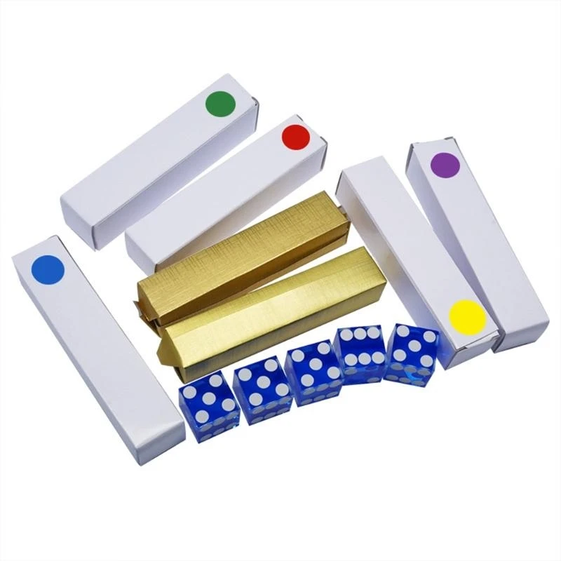 

Pack of 5, Six Sided D6 19mm Casino High-grade Acrylic Transparent with for Razor Edges