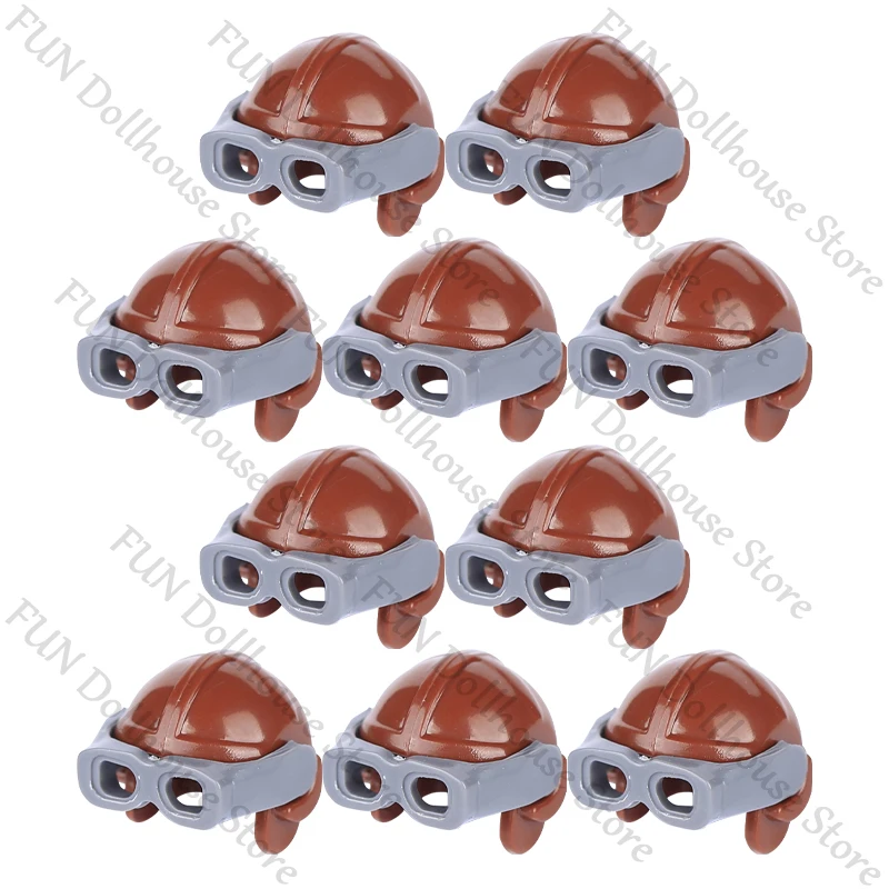 MOC City Figures Accessories Building Blocks Head Hair Hats Military Soldiers Navy Helmets Pilot Cap Beret Boys Girls Bricks Toy