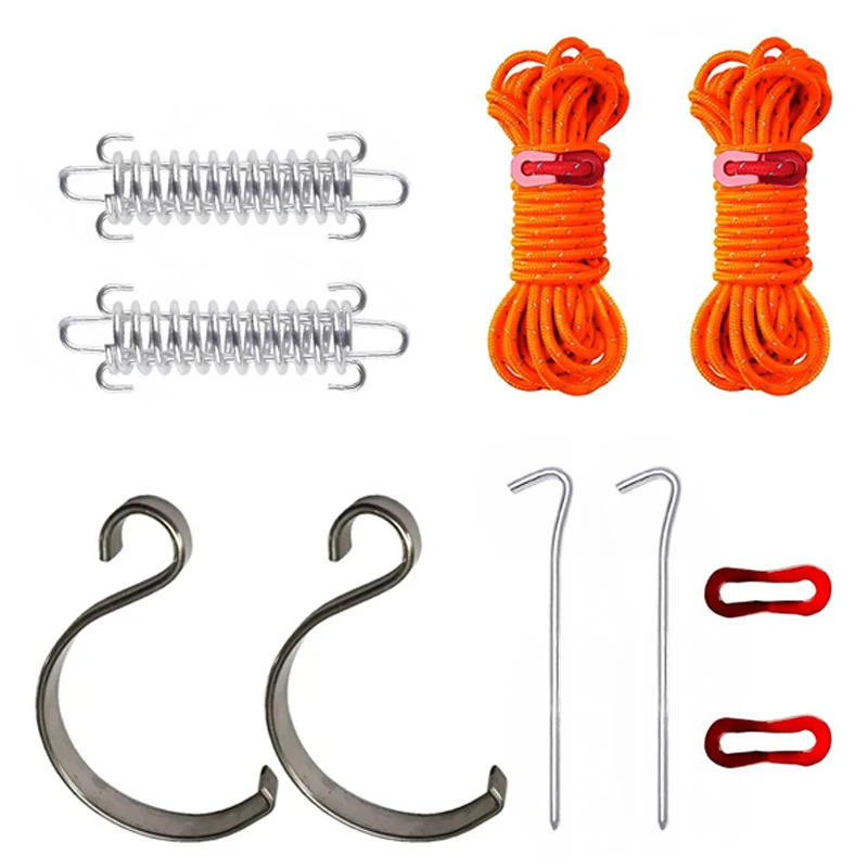 1Pc RVs 5.5mm Thickened Windproof Rope 4m Outdoor Camping Tent Canopy With Adjustable Buckle Reflective Rope For Caravan Camping