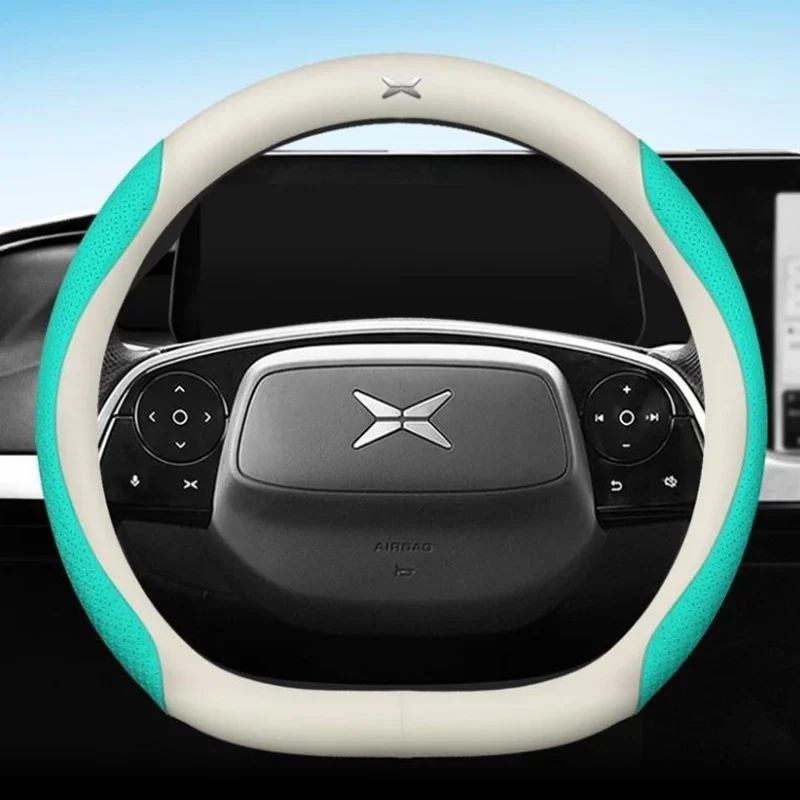 Leather Car Steering Wheel Cover for Xpeng G6 2024 Breathable Non-slip Car-styling Auto Interior Accessories