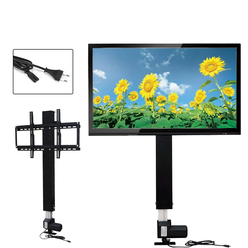 

TV Stand with Mount, Adjustable Height (38.58-66.14 inches), High Load Capacity (110 lbs), Anti-Corrosion Aluminum Alloy