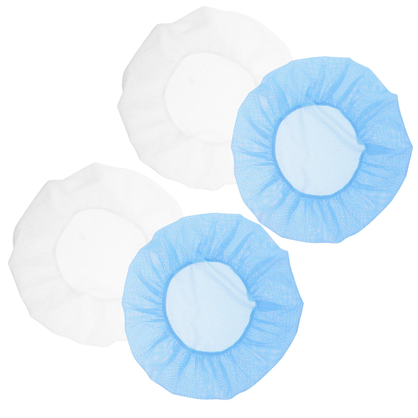 4 pièces casquette de travail antistatique maille respirante Service alimentaire chapeau de cuisine Chef de cuisine cuisson Restaurant hôtel personnel chapeau hommes femmes bleu