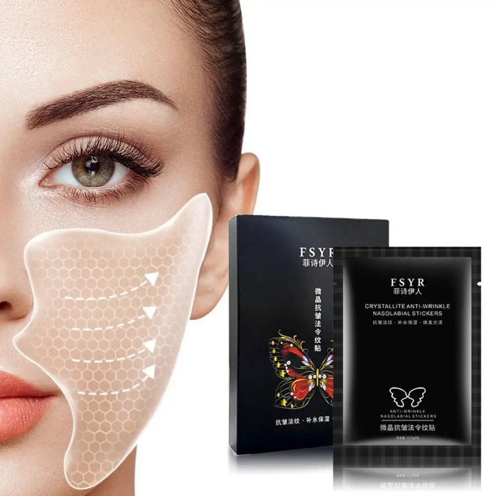 Maschera idratante per il Lifting del viso sbiadisce le linee antirughe fronte adesivo nasolabiale collagene adesivi naturali per la cura della pelle