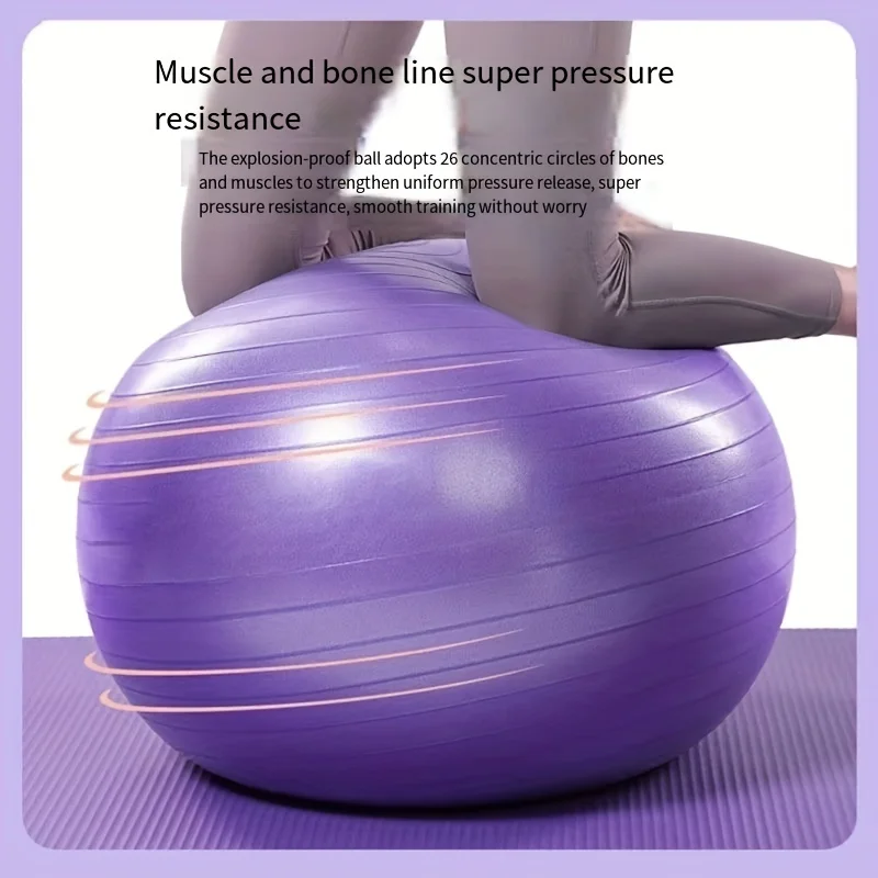 Anti-Burst Yoga Ball, With Air Pump And Thickened Stability Balance For Physical Fitness Exercise Fitness Ball Yoga Ball