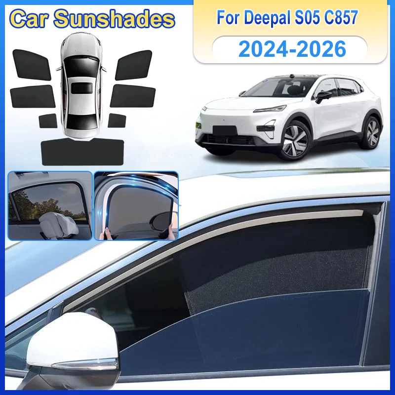 

Car Sunshades For Deepal S05 2026 2025 2024 C857 Sunshades Heat insulation Visor Mesh Window Curtains Auto Accessories Car Parts
