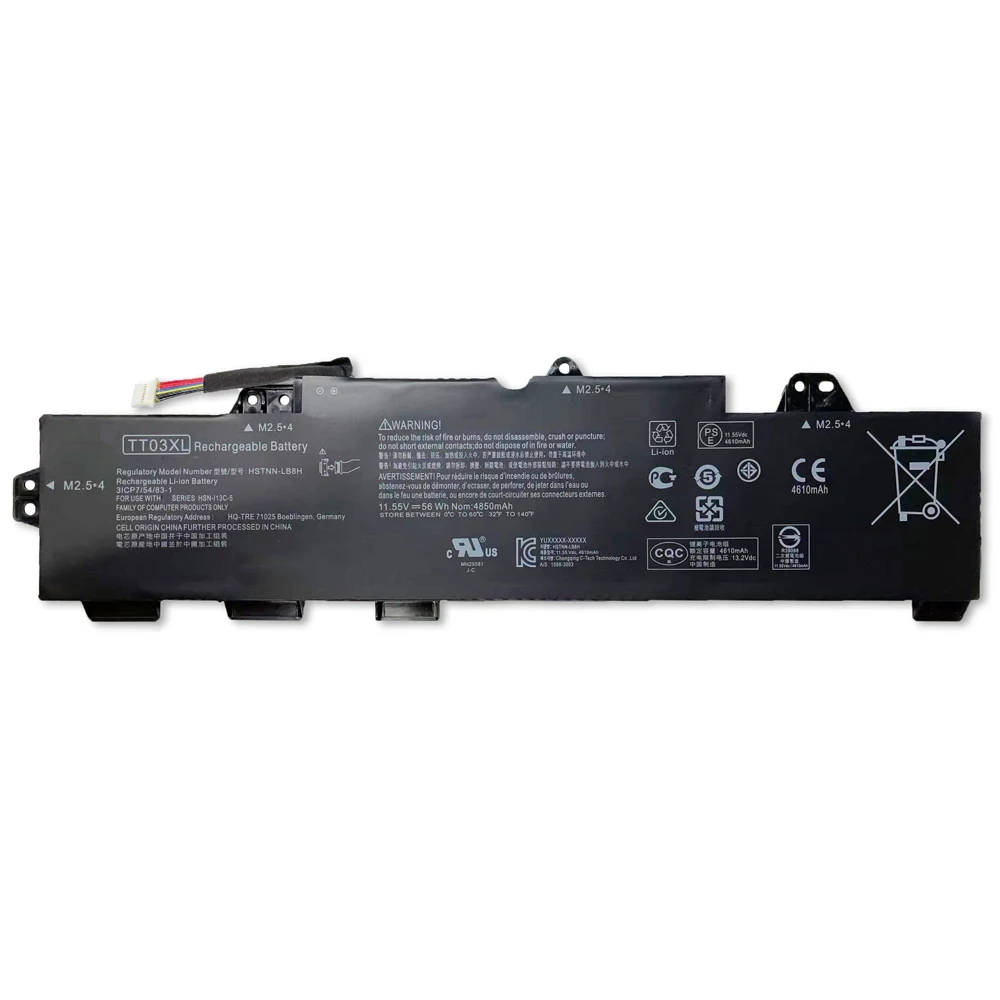 TT03XL 11.55V 56Wh 4850mAh Laptop battery for HP EliteBook 755 850 G5 ZBook 15U G5 G6 series HSTNN-DB8K HSTNN-LB8H HSTNN-LB8H