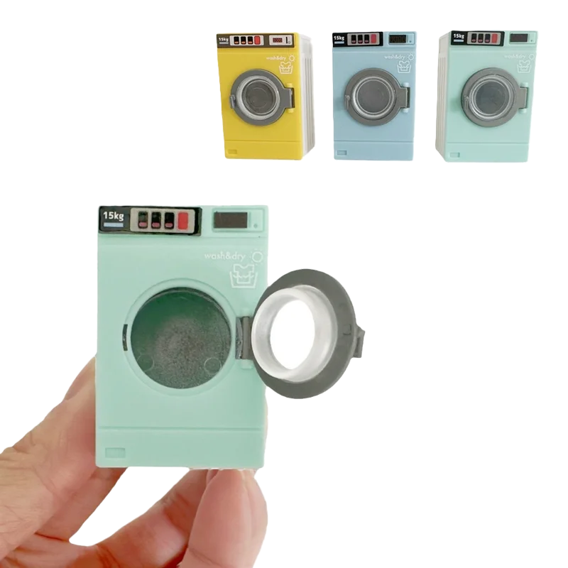 1:12 ドールハウスミニチュア洗濯機家電洗濯モデル装飾おもちゃごっこ遊びおもちゃ男の子と女の子用 1 個
