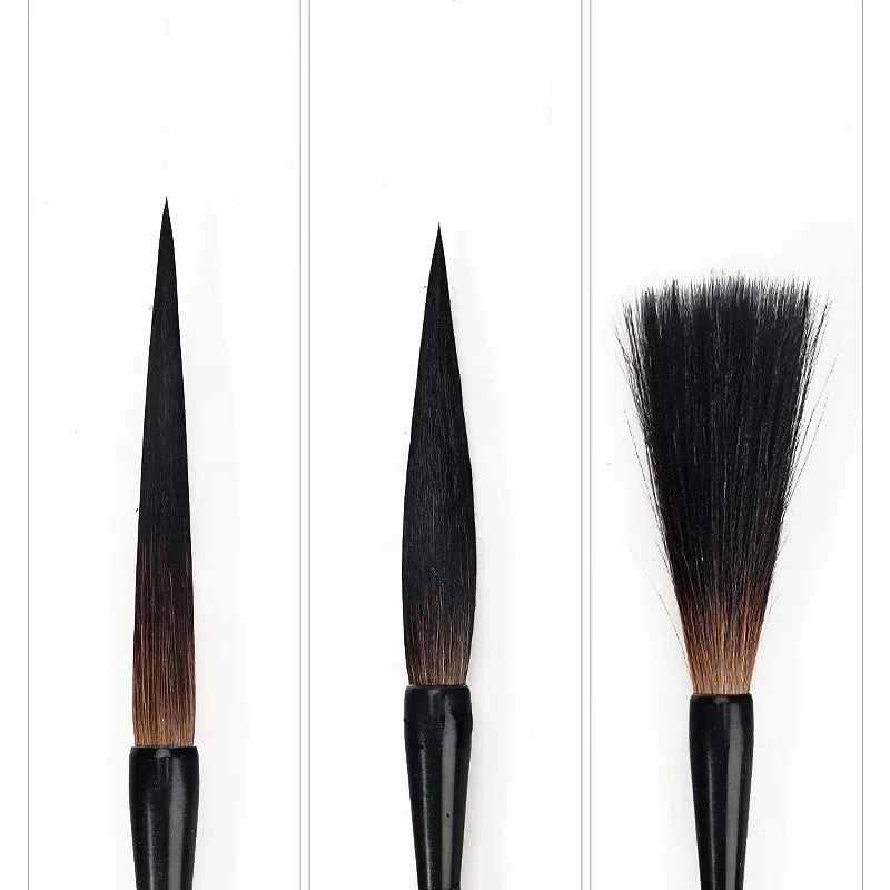 Bear Hair Chinese Calligraphy Brush Pen Long Hair Chinese Freehand Landscape Painting Cursive Script Chinese Painting Brush Set