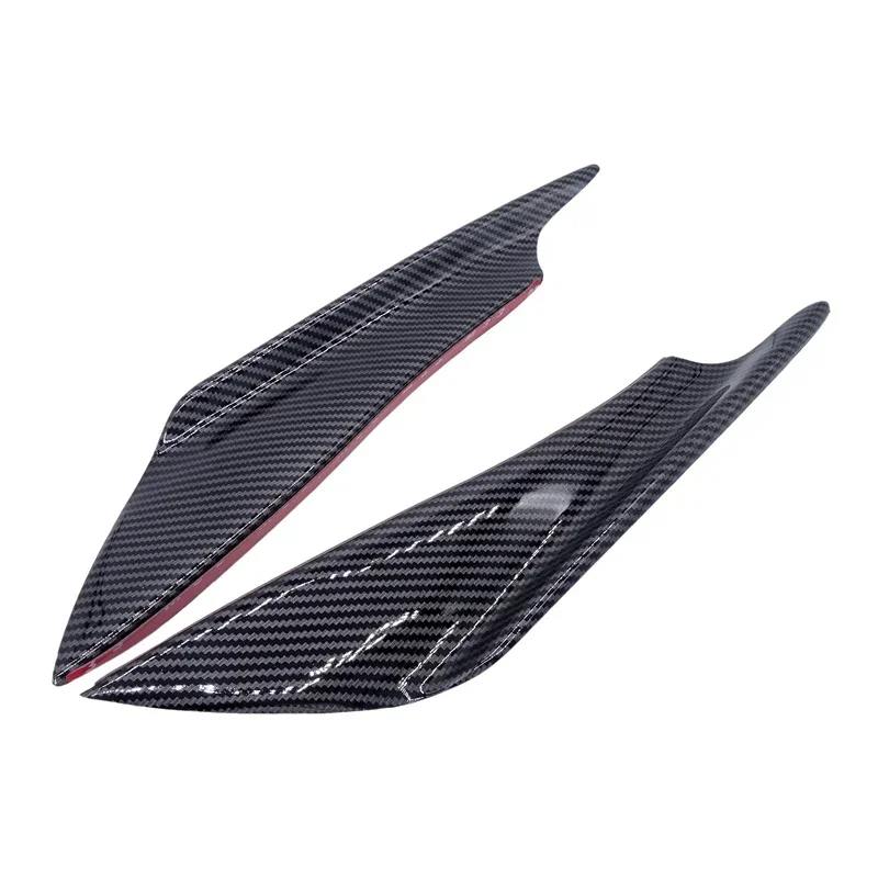 4 قطعة/المجموعة سيارة العالمي الجبهة الوفير الجانب الخارجي المفسد كانار تقليم الجبهة حافة مصد السيارة ديكور زعانف الناشر سيارة الجسم التصميم ديكور #4