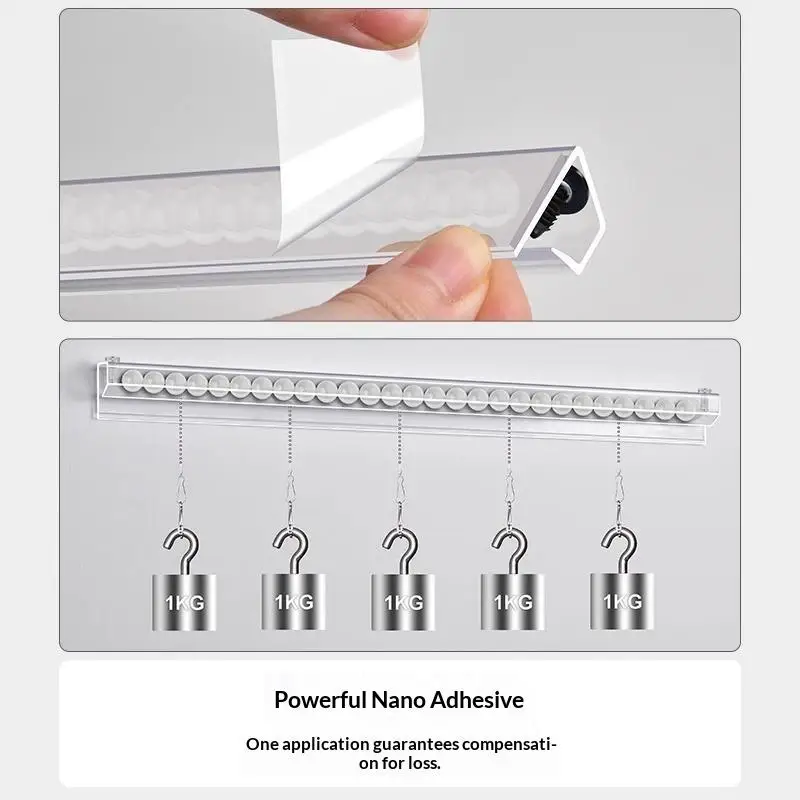 Aluminum Alloy Wall-mounted Sticked Take-out List Receipt Clip Hanging Ticket Order Invoice Paper QR Holder Restaurant Menu Cli