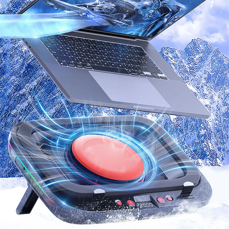 

FL08 Laptop Cooling Stand: 7-Level Angle Adjustment, Powerful Fan Cooling Pad, Compatible with 14–19.3-inch Gaming Laptops, High