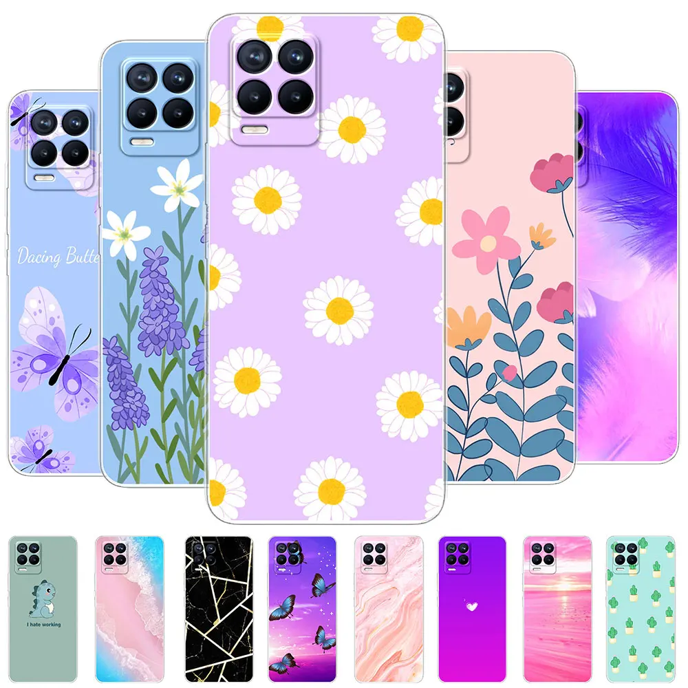 Per Realme 8 custodia in Silicone morbido TPU Cover posteriore per Oppo Realme 8 Fundas custodie per OPPO Realme 8 Clear Bumper Coque Shell Capa