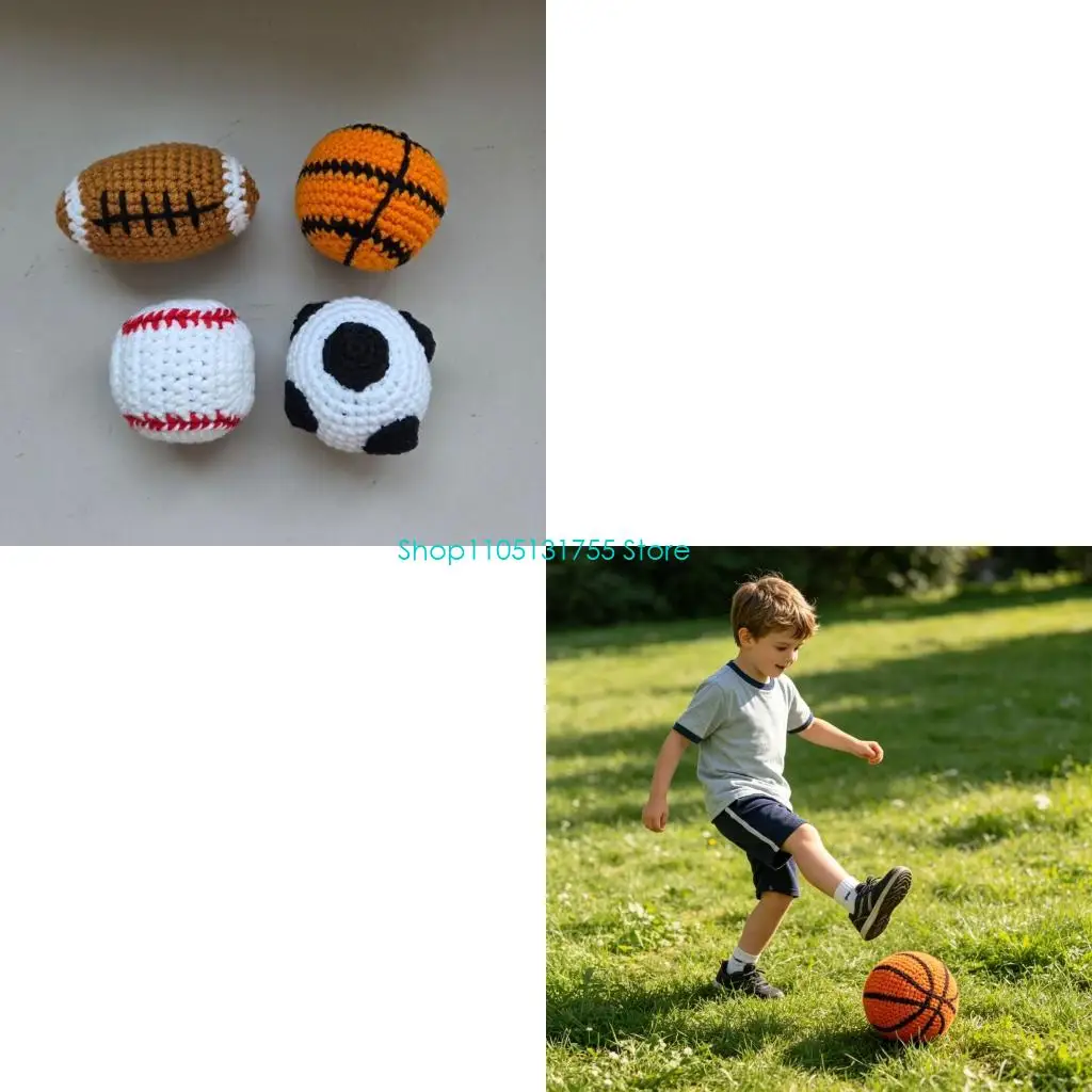 K0EF Unique Football Styles Soft Punching Bag Colorful Plush Soccer Ball Stress Toy For Kids Playrooms And Interactively Fun