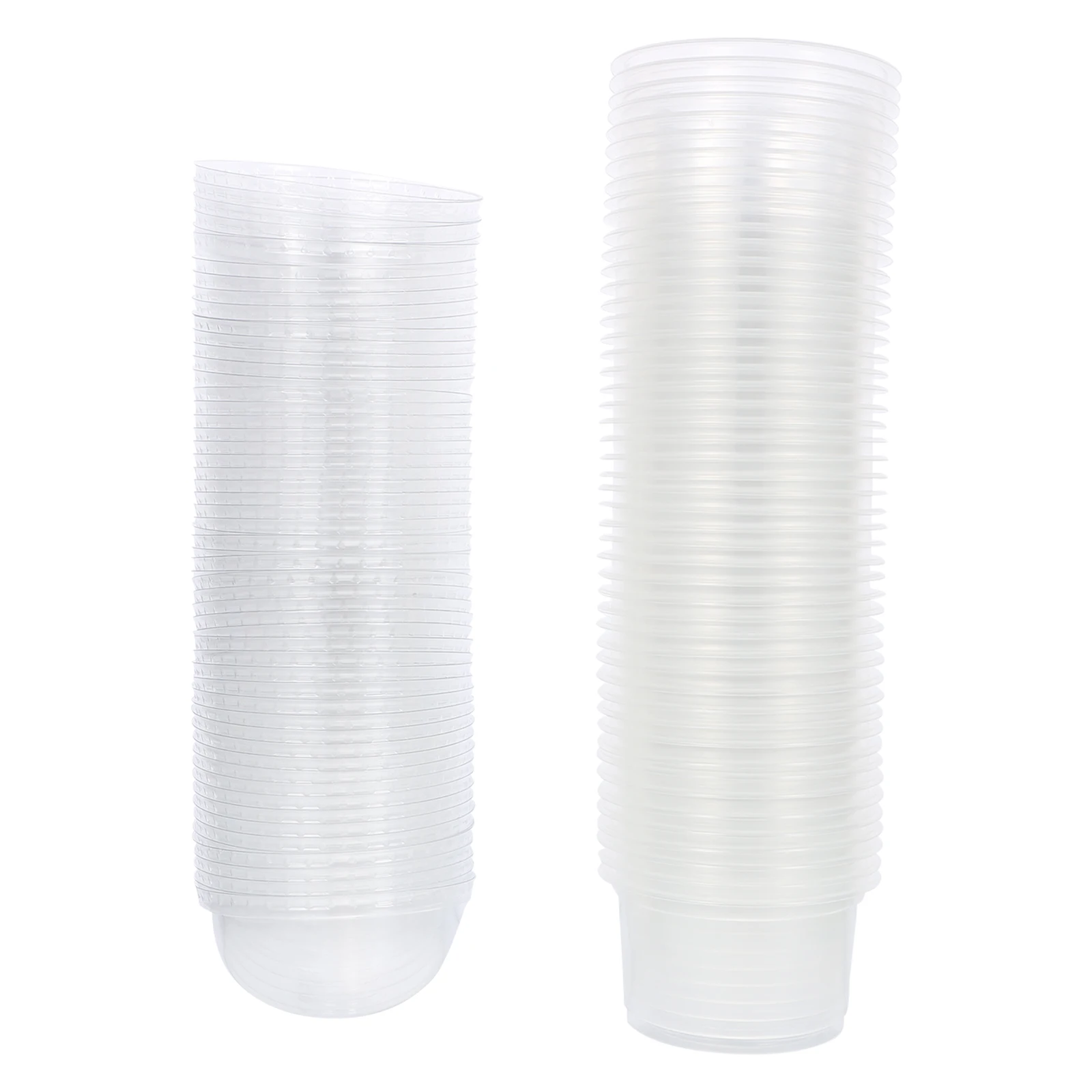 

50 Pcs Dessert Cup with Lid Disposable Plastic Glasses Cups for Party Parties Verrines Clear Portion Sweets Containers