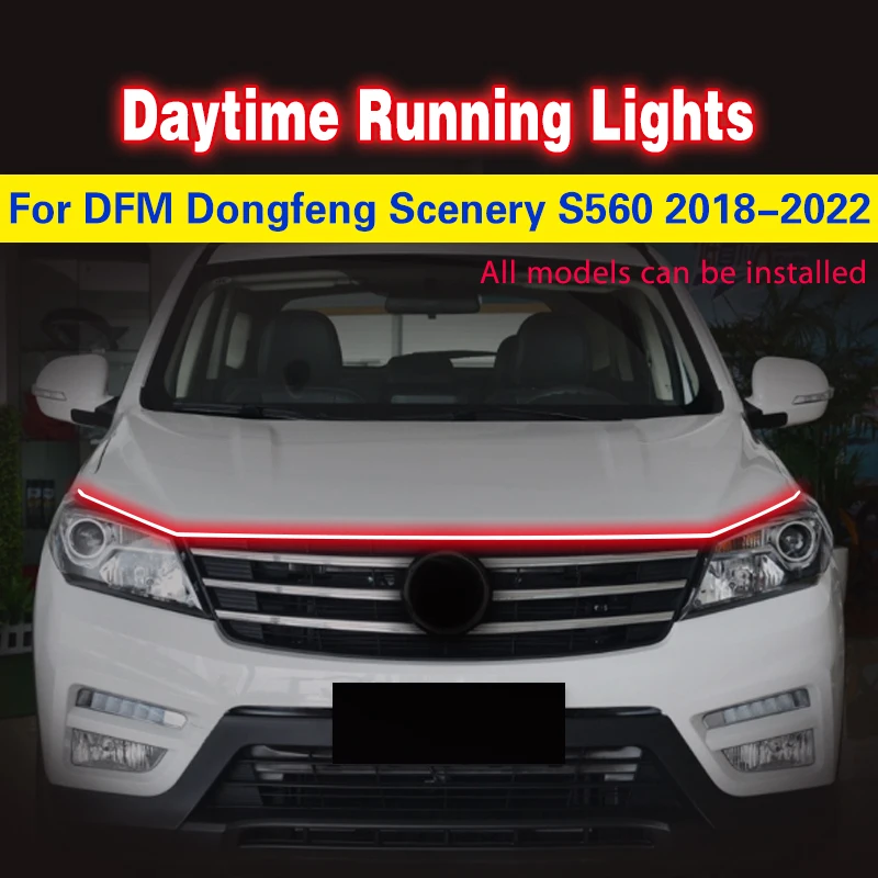 

1Pcs LED Daytime Running Lights For DFM Dongfeng Scenery S560 2018-2022 Waterproof fog lamp DRL Auto Decorative Atmosphere Lamps