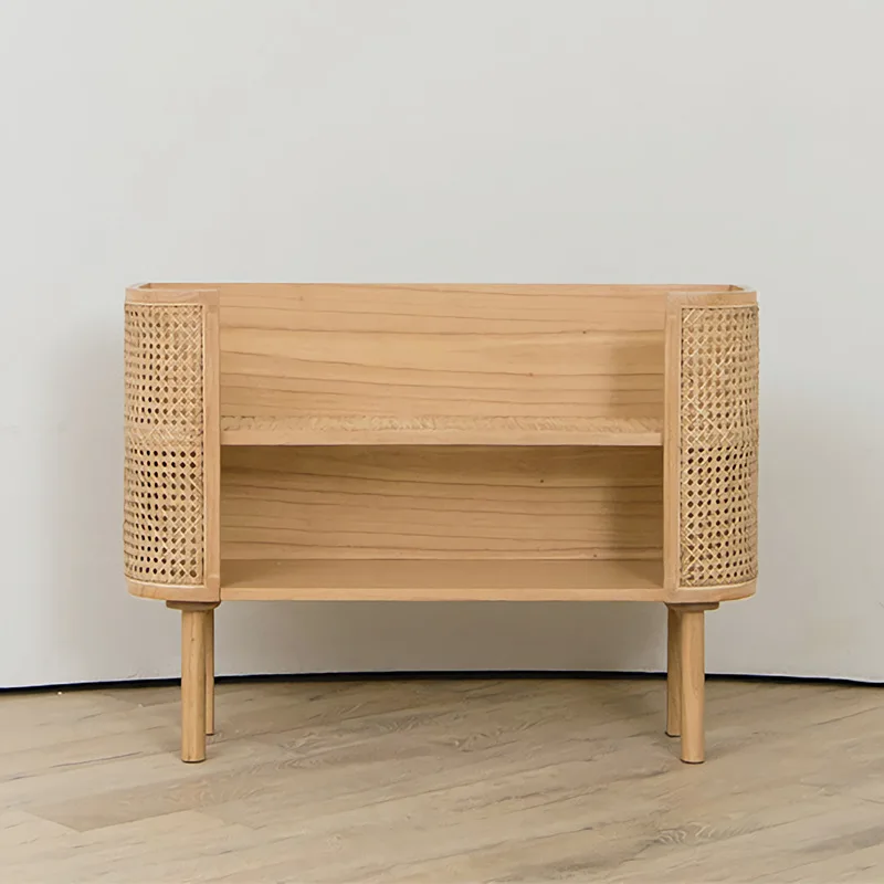 خزانة مدخل منزلية من الخشب الصلب، خزانة عرض للتخزين بطبقة مزدوجة، خزانة جانبية بيضاوية لتناول الطعام، سجل الرياح B & B، بسيطة #3