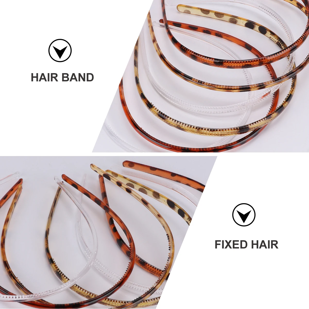 

12pcs Hair Accessories Plain Plastic Headbands Toothed Hairhoop Durable Comfortable Women Daily Wear PARTY Outfits Plastic Hair