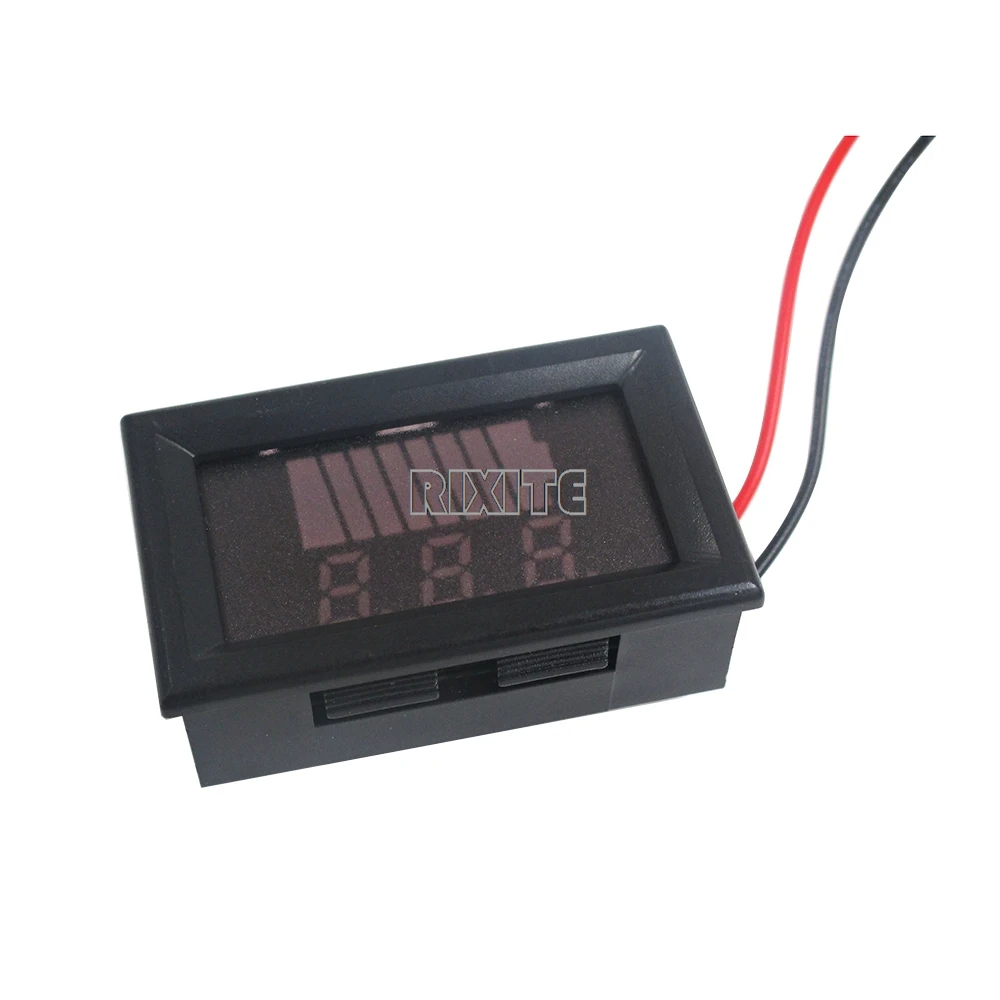 12V 24V 36V 48V 60V Car Battery Charge Level Indicator Lithium Battery Capacity Meter Tester Display LED Tester Voltmeter