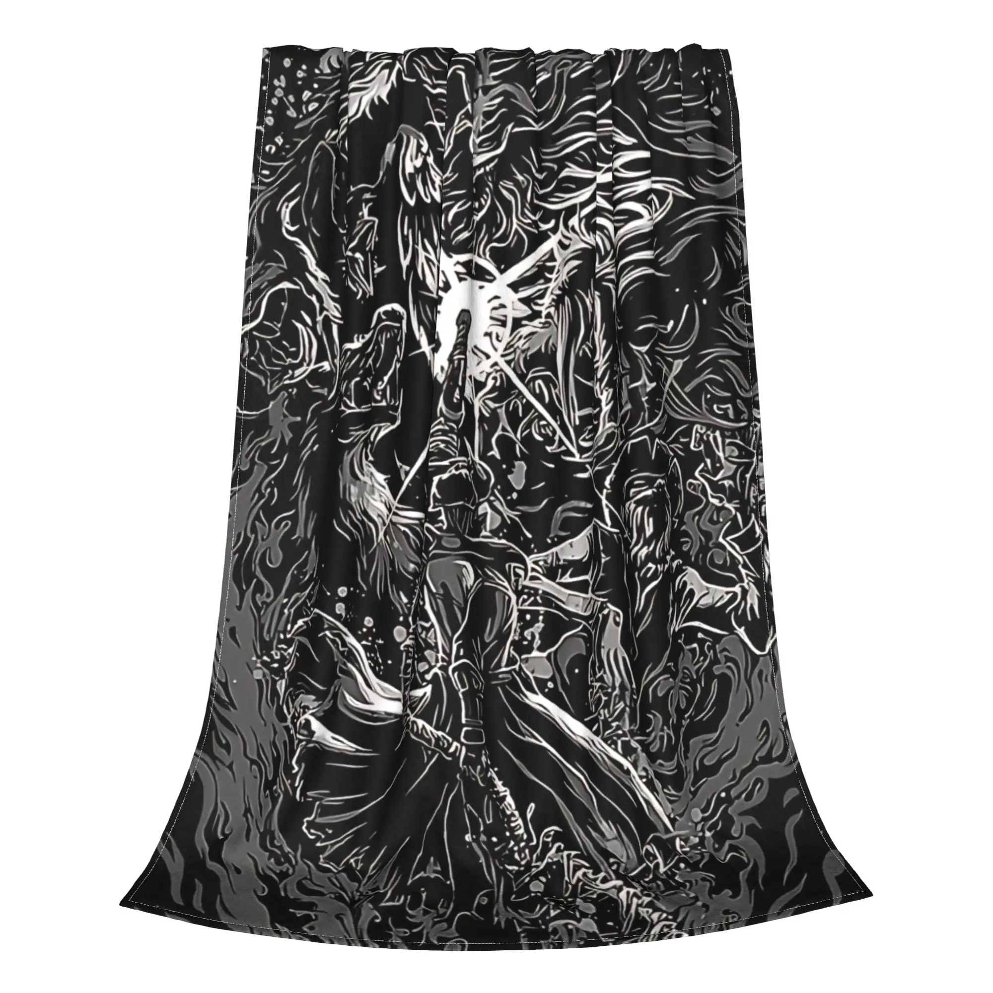 1PC Dark Fantasy Hunter  Bloodborne Home Room Decorations Winter Blankets For Adults Bedding Home Interior Sofa Knee