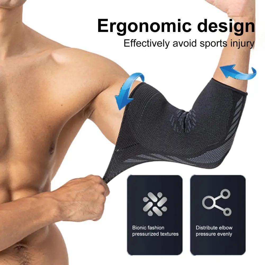 1Pc Elbow Brace Men Compression Elbow Support High Stretchy Elbow Not Tight Elastic Gym Sport Arm Sleeve For Sports