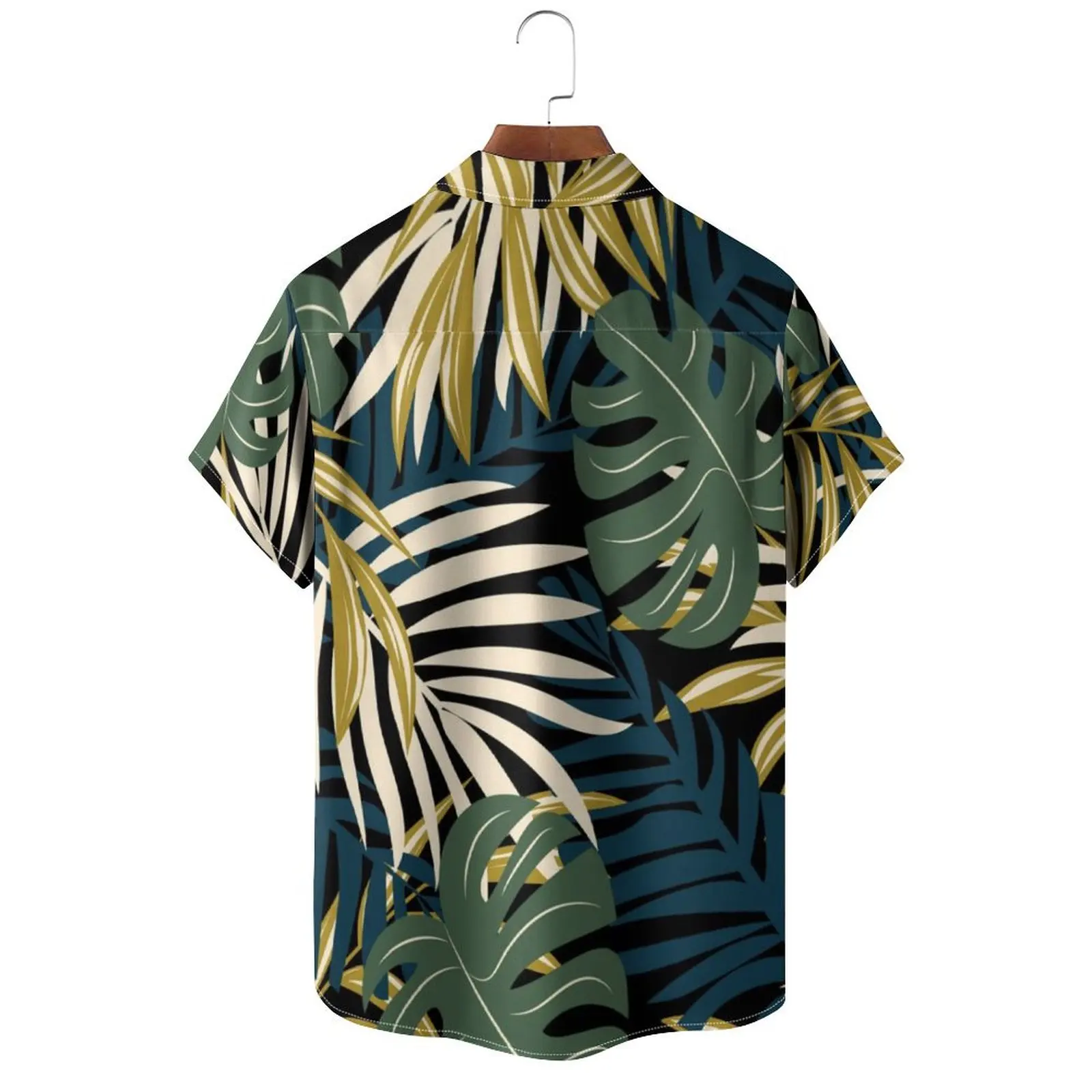 Camisa gráfica 3D masculina do Havaí praia casual tamanho grande, top respirável masculino, sol, areia, grama, padrão de flor, roupas masculinas