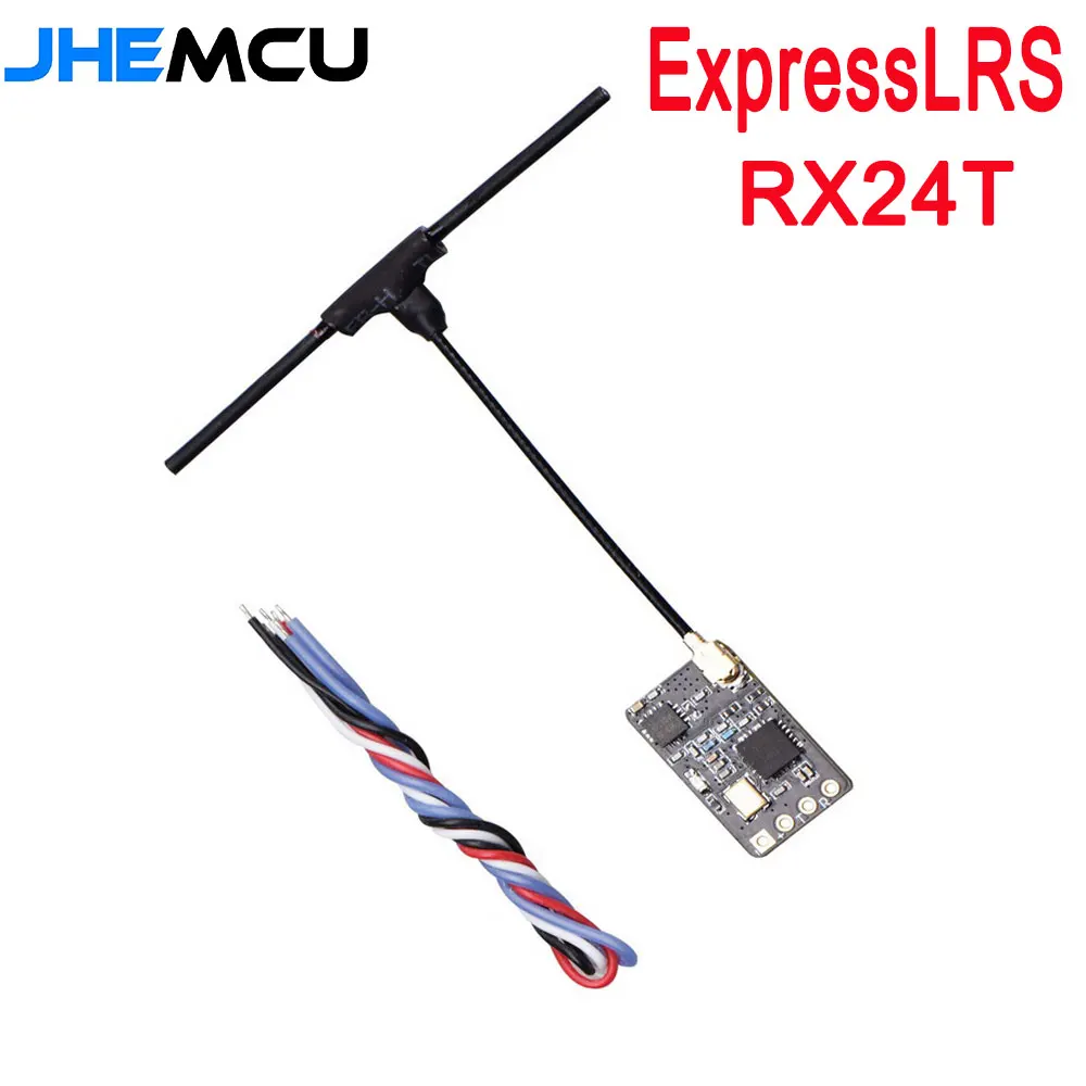 JHEMCU ExpressLRS RX24T 2.4G ELRS Radio Nano Long Range Receiver for FPV Racing Freestyle Long Range Drones DIY Parts LR4 LR5