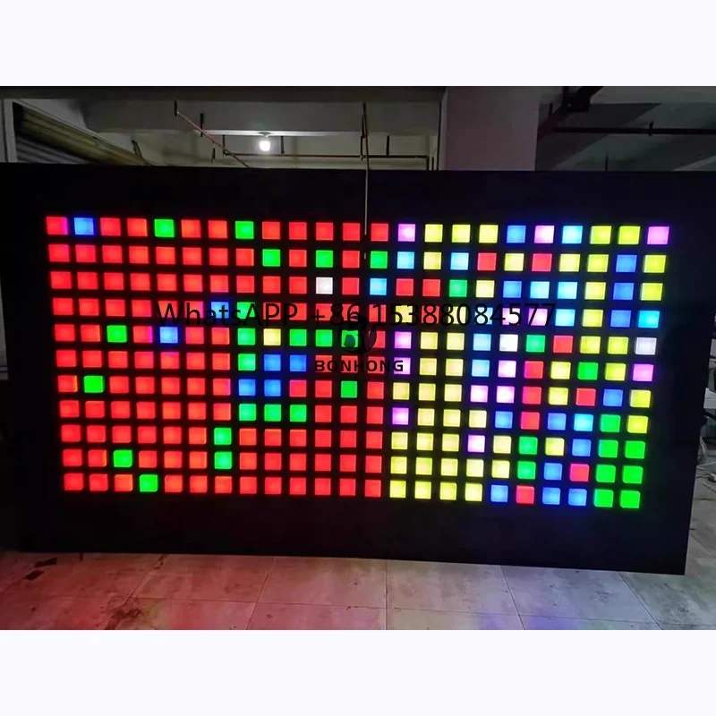 

Bonhong High Quality Interactive Pixel Wall Game Indoor Outdoor Play Panel Touch LED Light Color Changing Metal for Amusement