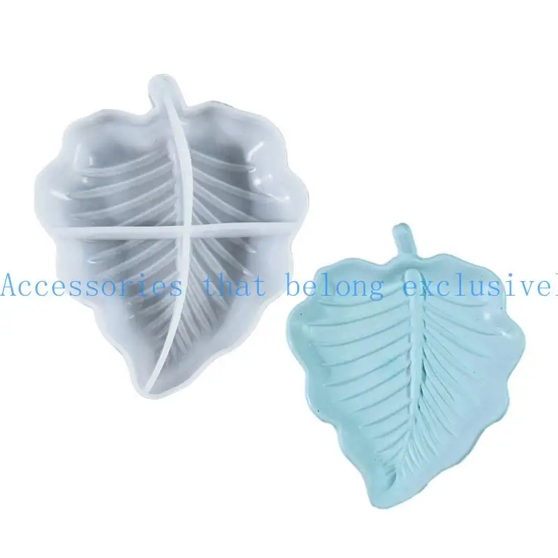 

31BB Flexible Silicone Leaf Tray Mold Multi Purpose Leaf Tray Resin Plate Casting Mold for Jewelry and Dessert Plates