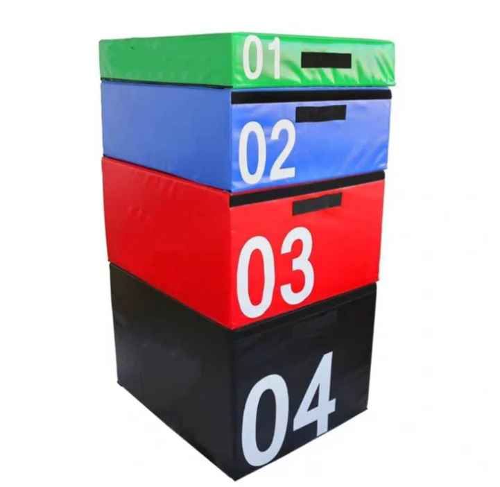 Gym Used PU Leather Jump Box Soft Foam Jump Plyo Box