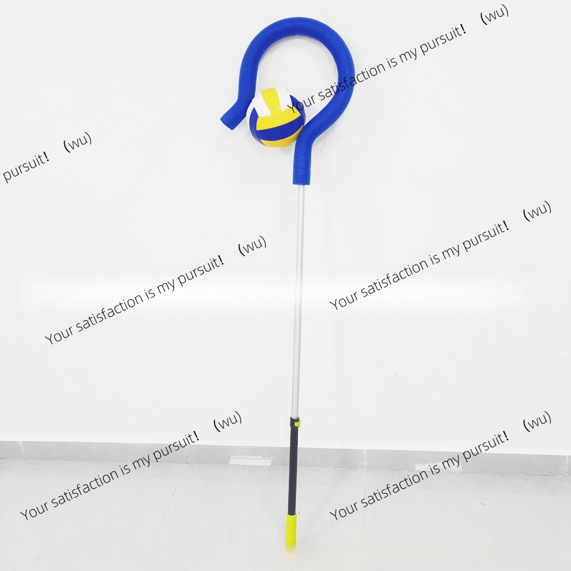 

Volleyball question mark spike device, volleyball training aid, arm swing trainer