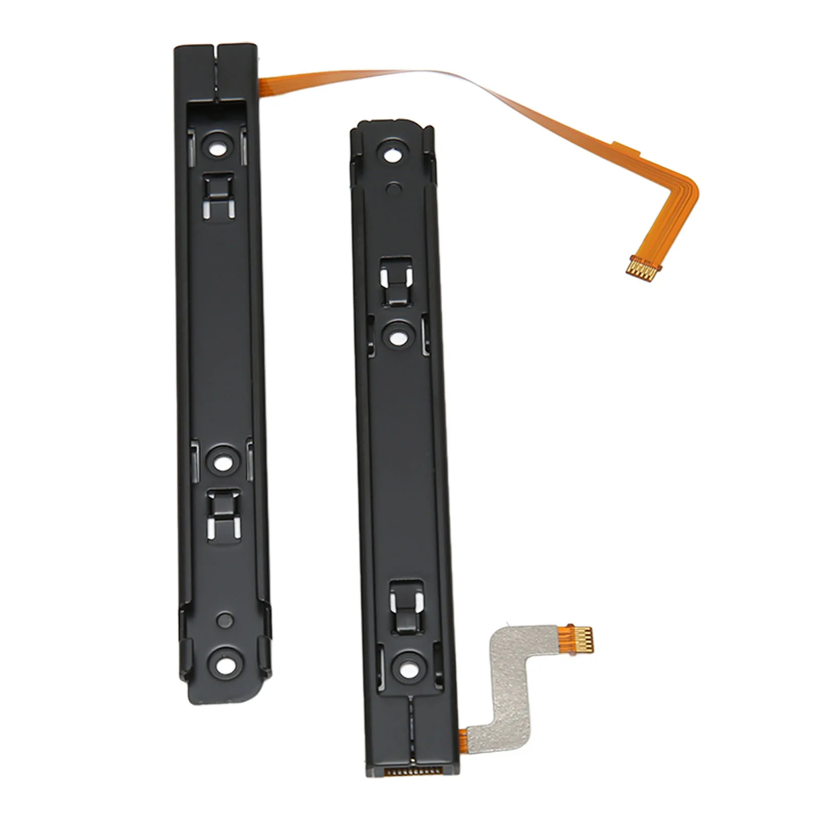 1 par de trilho deslizante para console de jogos, trilho deslizante de metal de substituição profissional com cabo flexível de sensor para interruptor OLED host novo