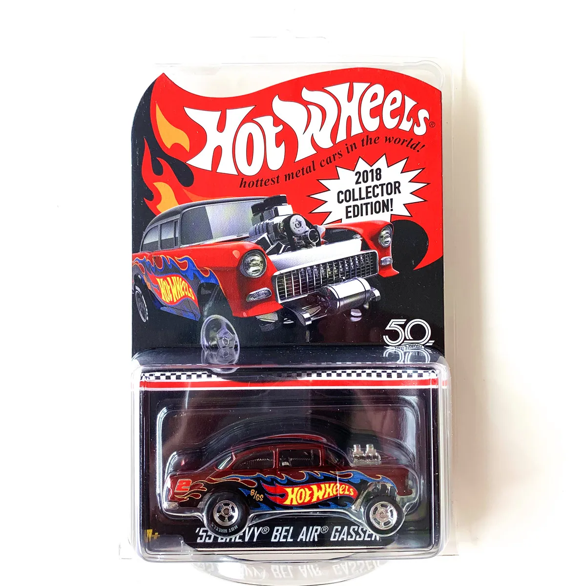 Hot Wheels Cars 2018 Collector Edition CUSTOM GMC PANEL VAN BEL AIR GASSER 1/64 Metal Die-cast Model Toy Vehicles HNR88