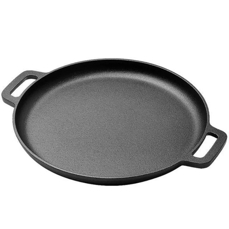 

Modern Design Steel Pizza Baking Pan Non-Stick Kitchen Metal Barbecue Grill with Glass Cover for Saute Pans