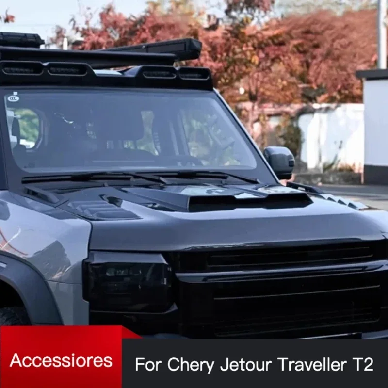 Car Off-road Hood Suitable for cherry Jetour Traveller T2 2023 2024 Jetour T2 Modified Special Hood Carbon Fiber Upgrade