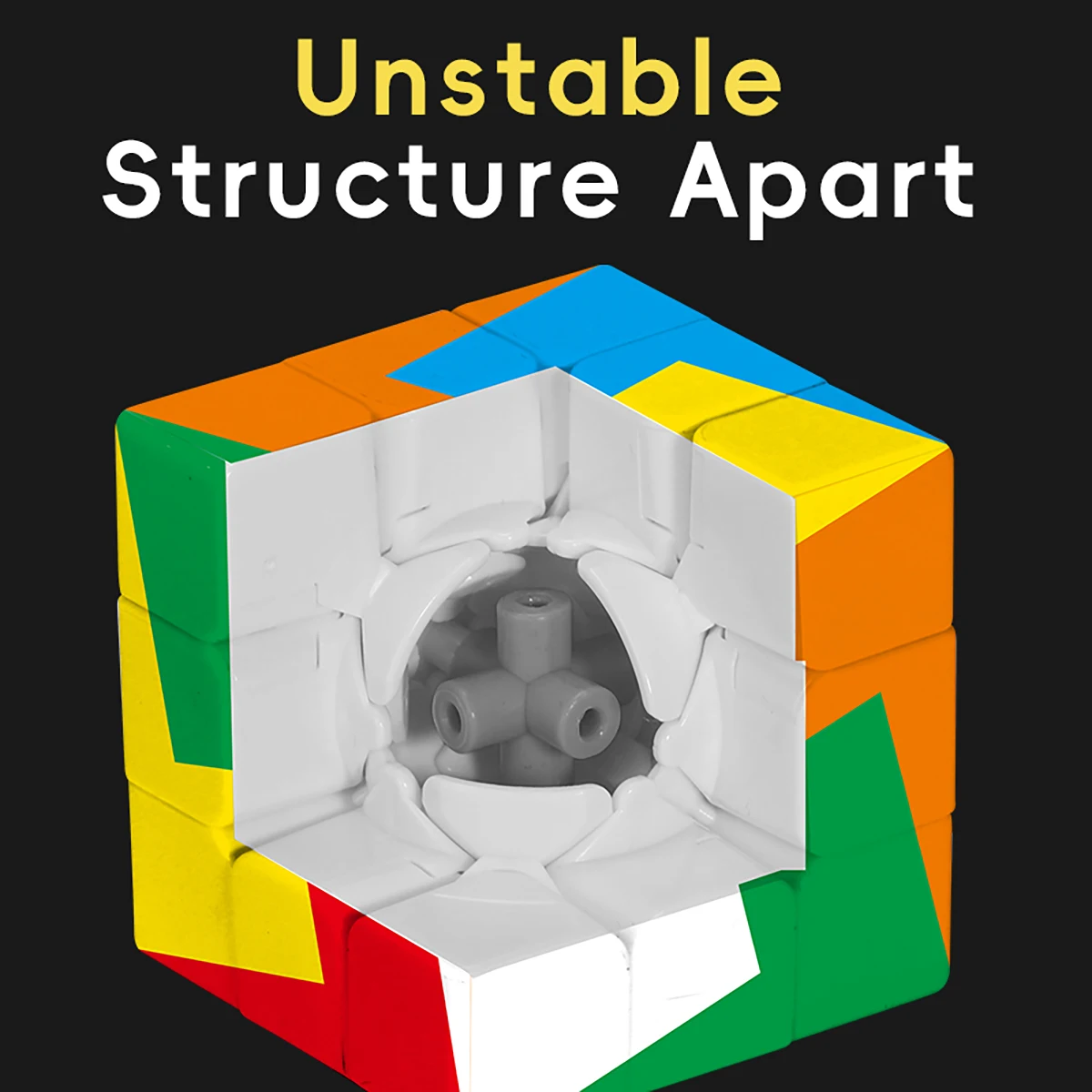 المكعب السحري 3x3x3 سريع تويست الأشعة فوق البنفسجية المطبوعة 6 اللون طاحونة الإجهاد المخلص المهنية لغز لعبة لعبة أطفال هدية