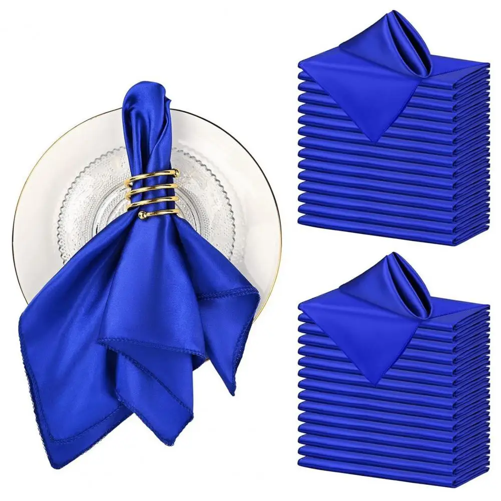 Dinner Napkin Satin Washable Royal Shine Glamor Table Decor For Hotel Restaurant Dining Banquet Wedding Luxurious Party Napkins