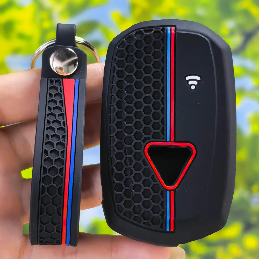 Classic Honeycomb Grain Key Holder With Keychain for Triumph Scrambler XE XC 1200 Tiger 900 Rally GT Rocket 3 ABS