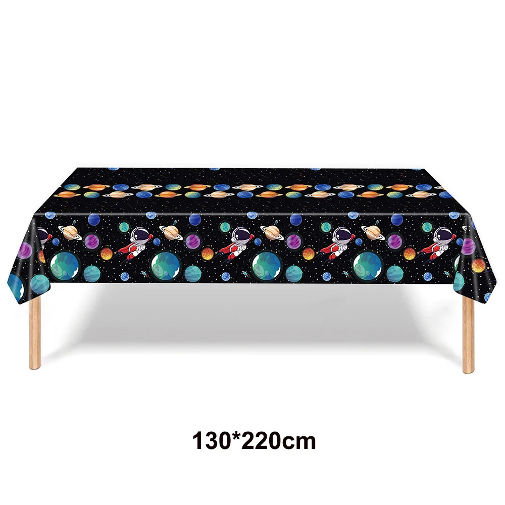 Space Tablecloth Outer Space Themed Birthday Party Supplies Birthday Table Cover for Solar System Galaxy Planets Astronaut Party