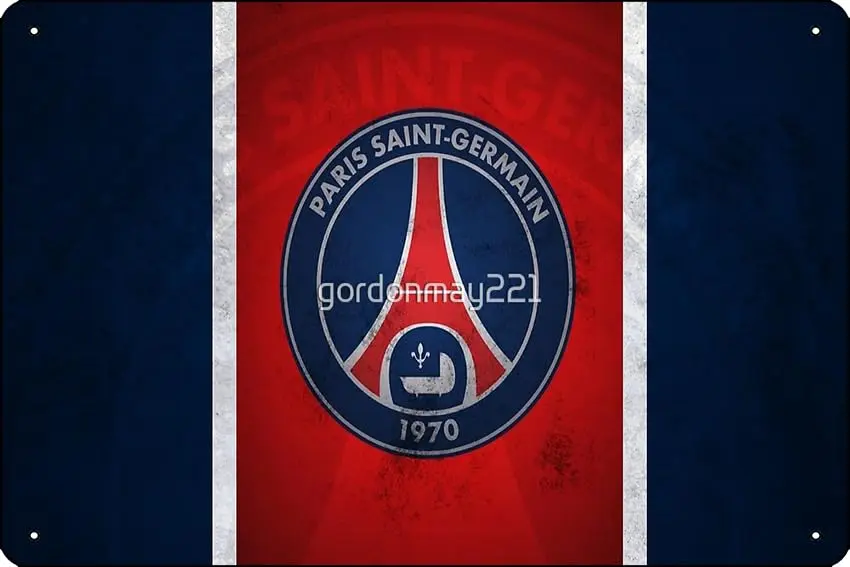 Paris Saint-Germain #002 drucken Metall Zinn Zeichen 12x8 Zoll lustige Mann Höhle Home Office Bar Dekor