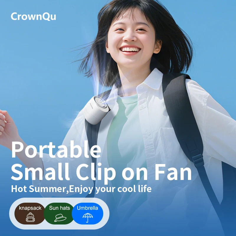 

Портативный поясной вентилятор с перезаряжаемой ультра 3-скоростной 360° ° Регулируемые шейные вентиляторы с турбонаддувом, сильный ветер для занятий спортом на открытом воздухе