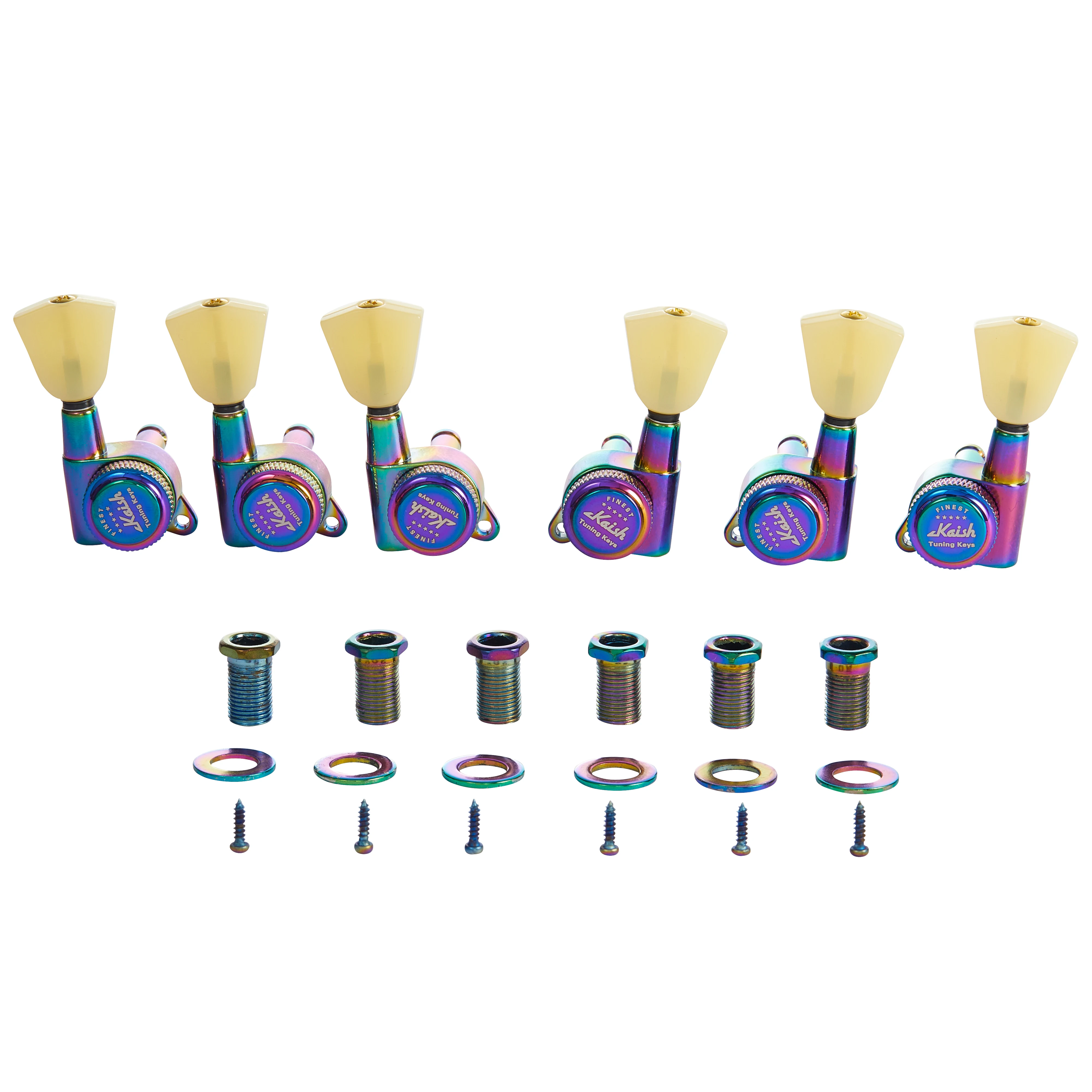 KAISH 3x3 Plastic Keystone Locking Tuners 18:1 Guitar Tuning Keys Locking Tuning Machine for LP/Les Paul/SG/ES/Acoustic Guitar